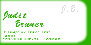 judit bruner business card